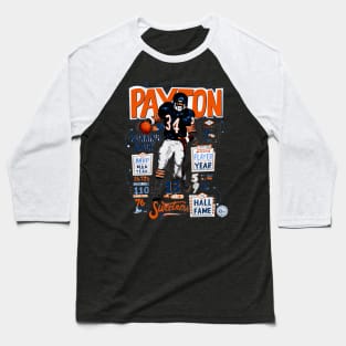 Walter Payton Chicago Stats Baseball T-Shirt